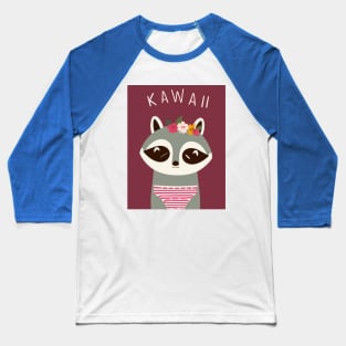 kawaii Racoon Baseball T-Shirt